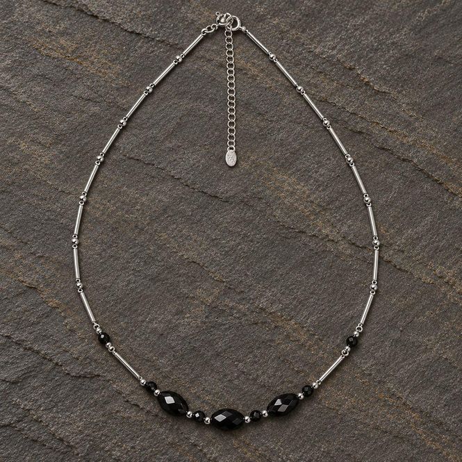 Hovedbilde Sølvkjede - Black Stones