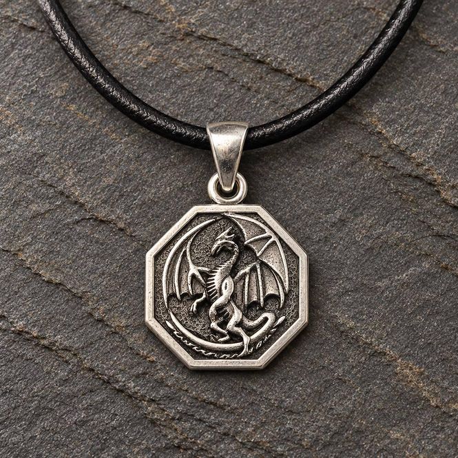 Hovedbilde Drage amulett - Sølvanheng