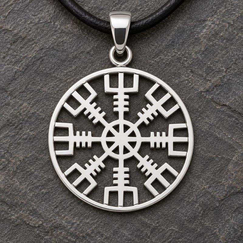 Ægishjálmr Amulett - Sølvanheng
